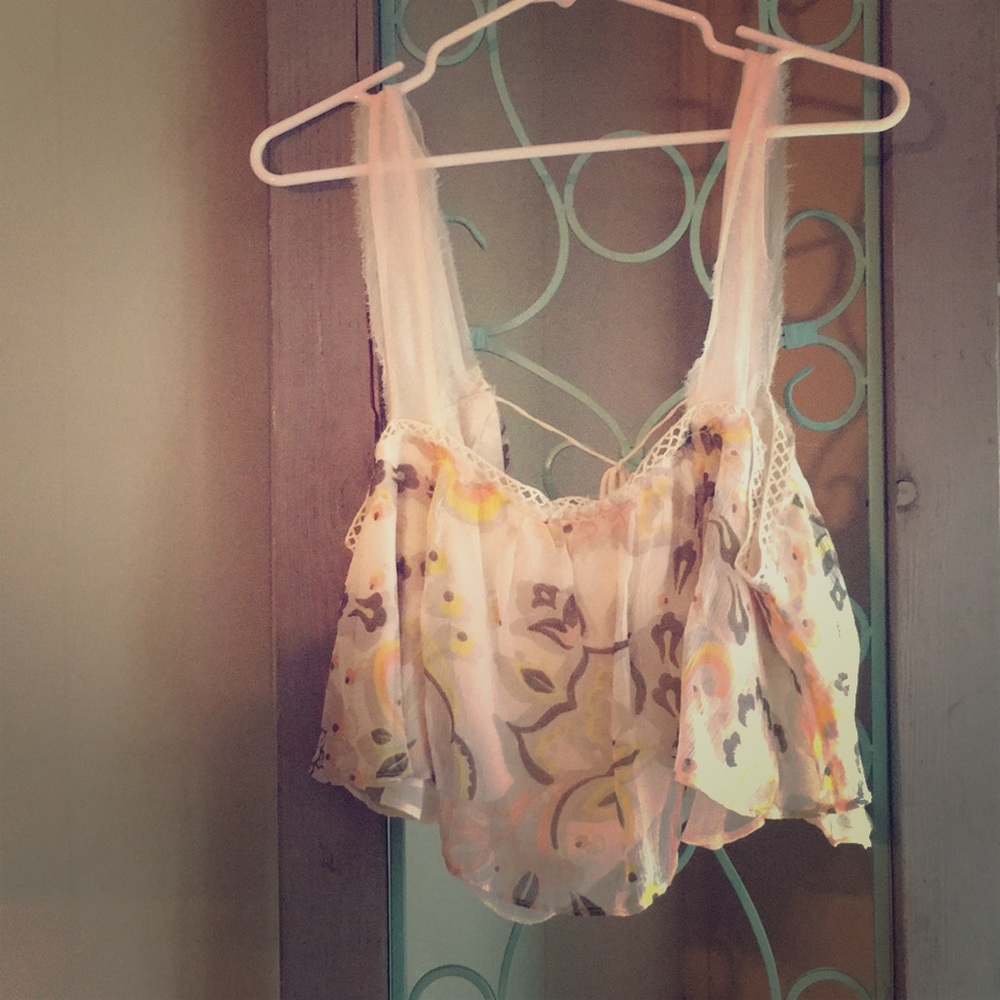 Free People Handkerchief Crop Top